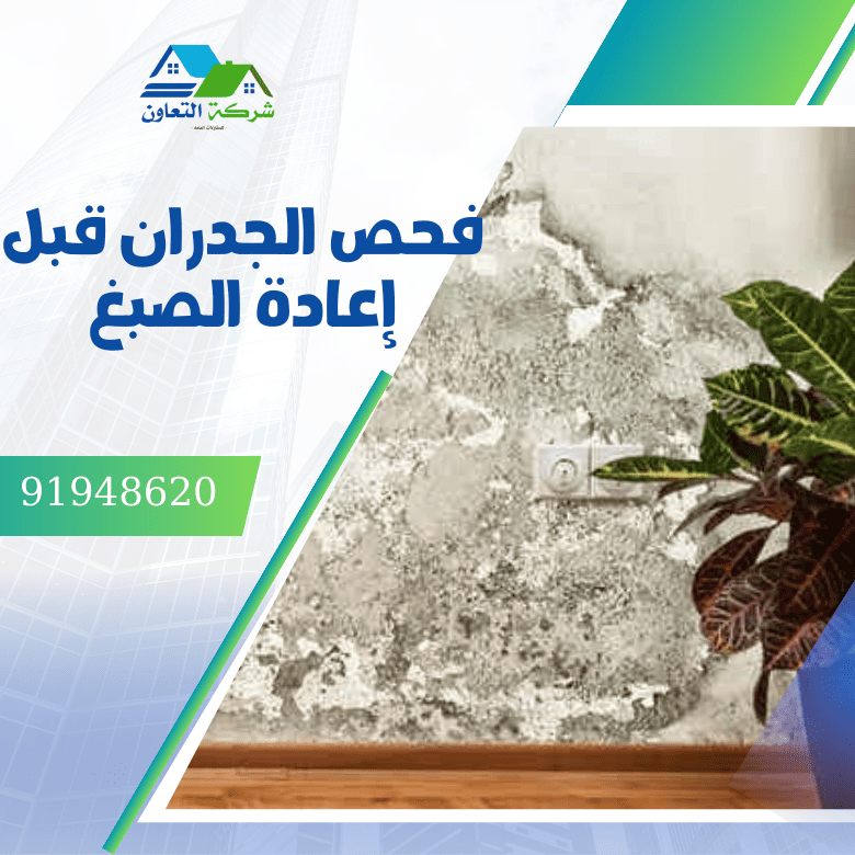 فحص الجدران قبل إعادة الصبغ